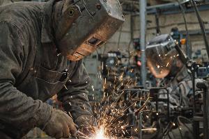 Professional welding work on vehicle
