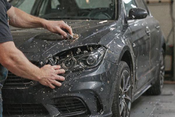 Collision damage repair work